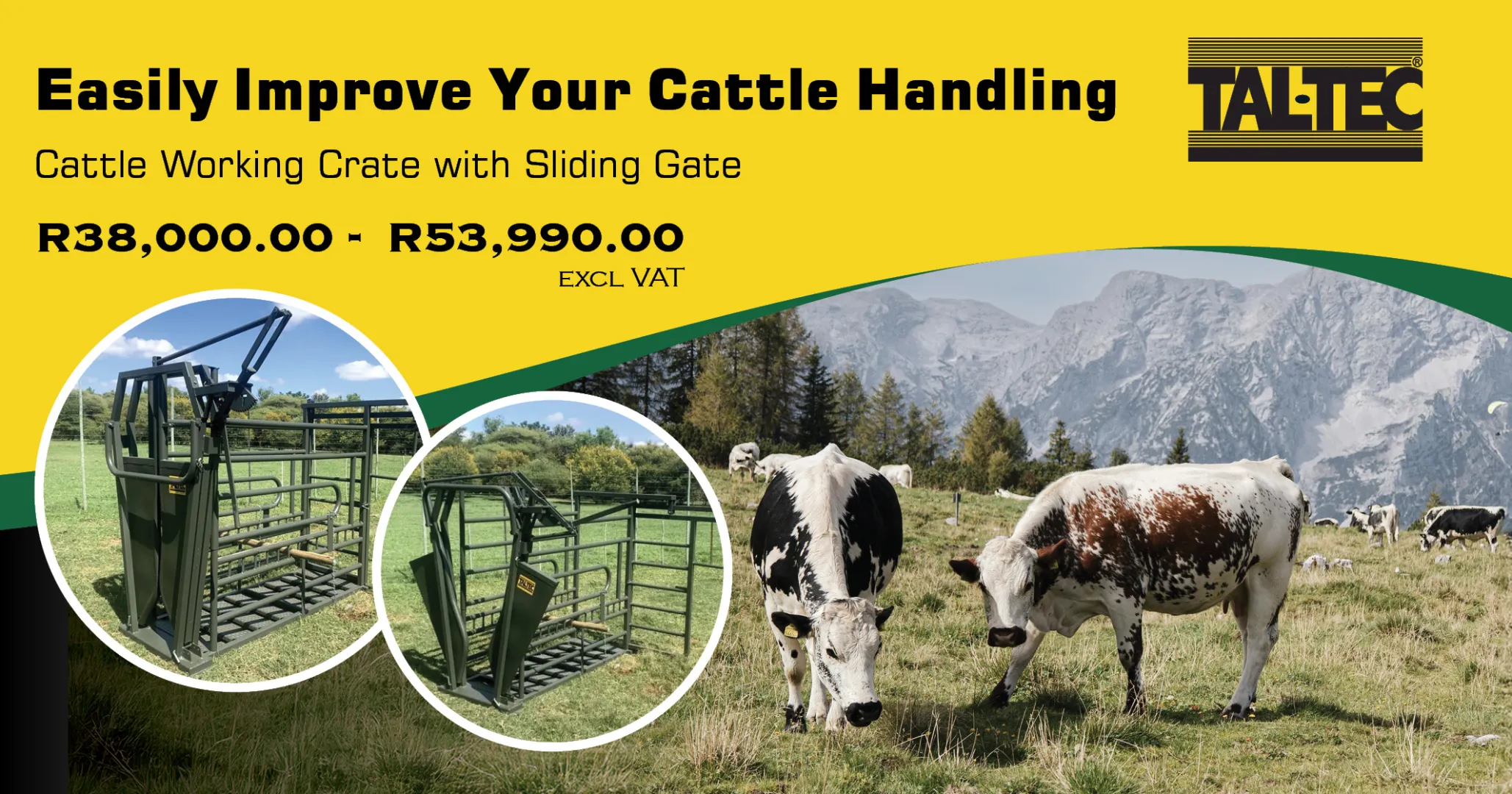 Easily improve your cattle handling | Cattle Working Crate with Sliding Gate | Tal-Tec