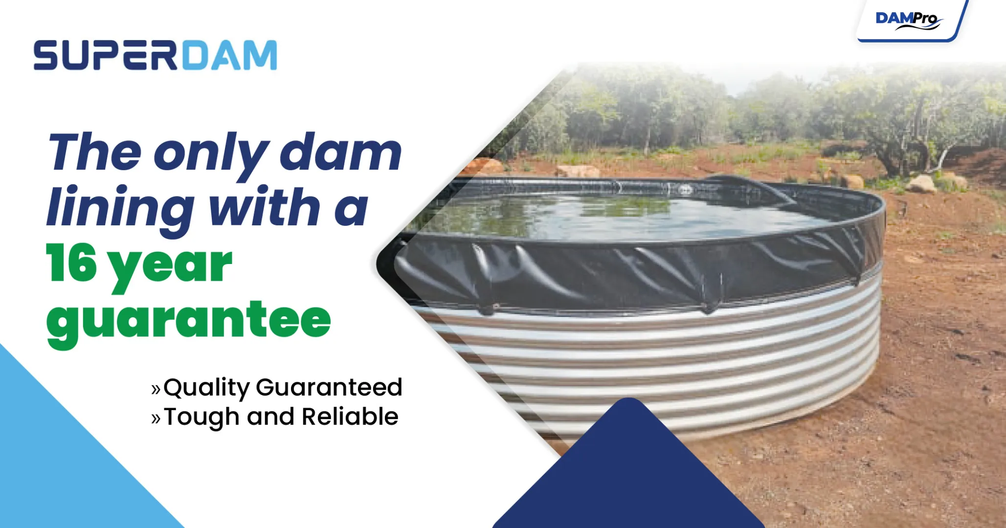 SUPERDAM | The only dam lining with a 16 year guarantee | DamPro