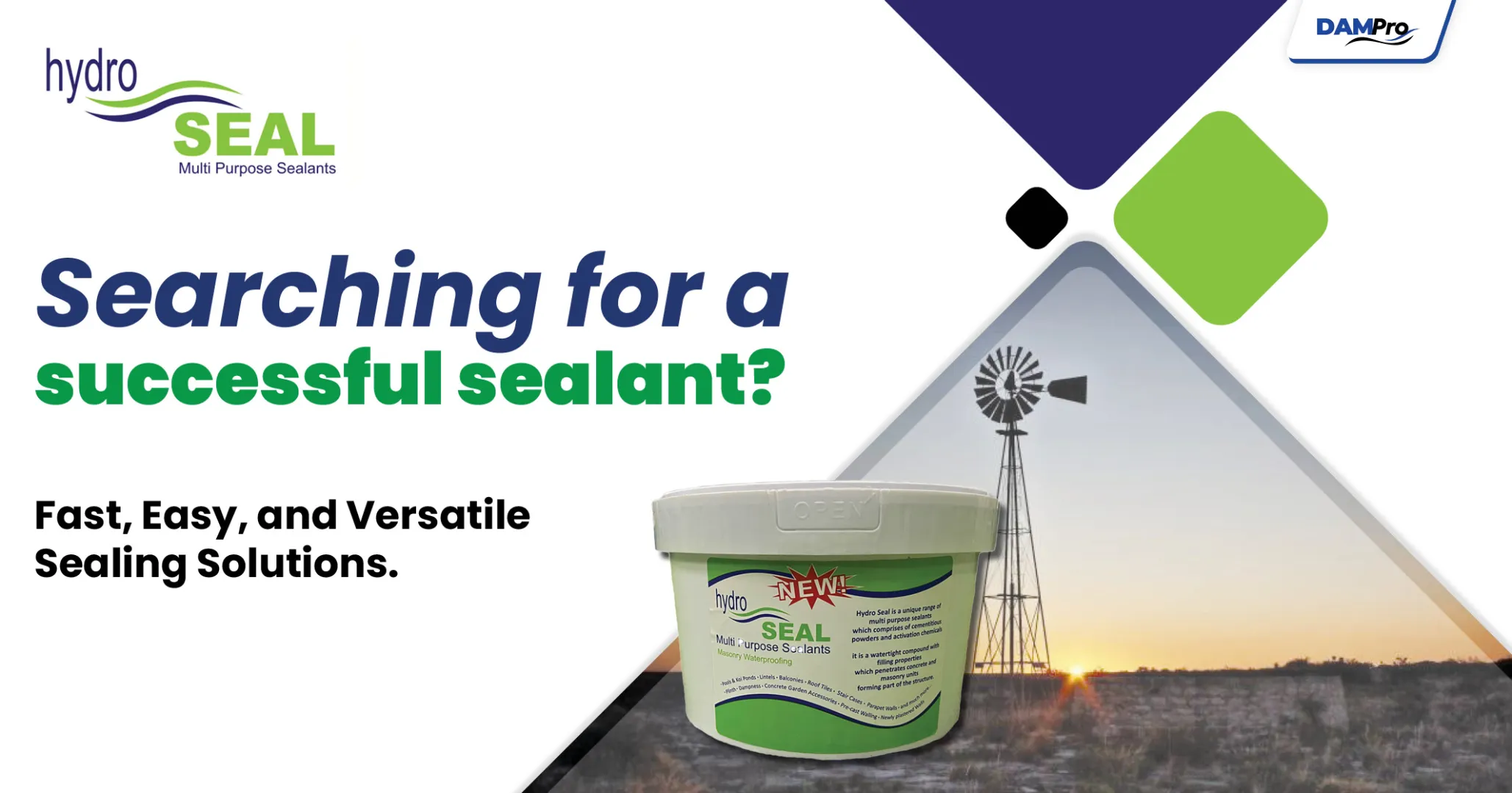 Hydro Seal | Searching for a successful sealant? | DamPro