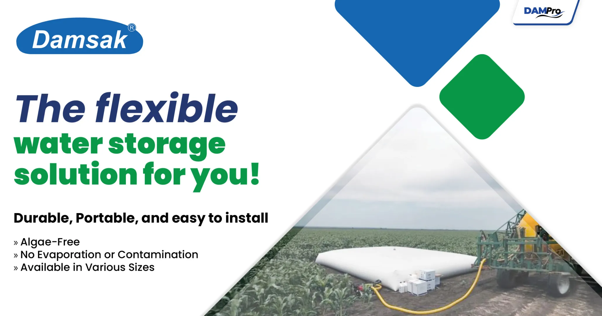 Damsak | The flexable water storage solution for you! | DamPro