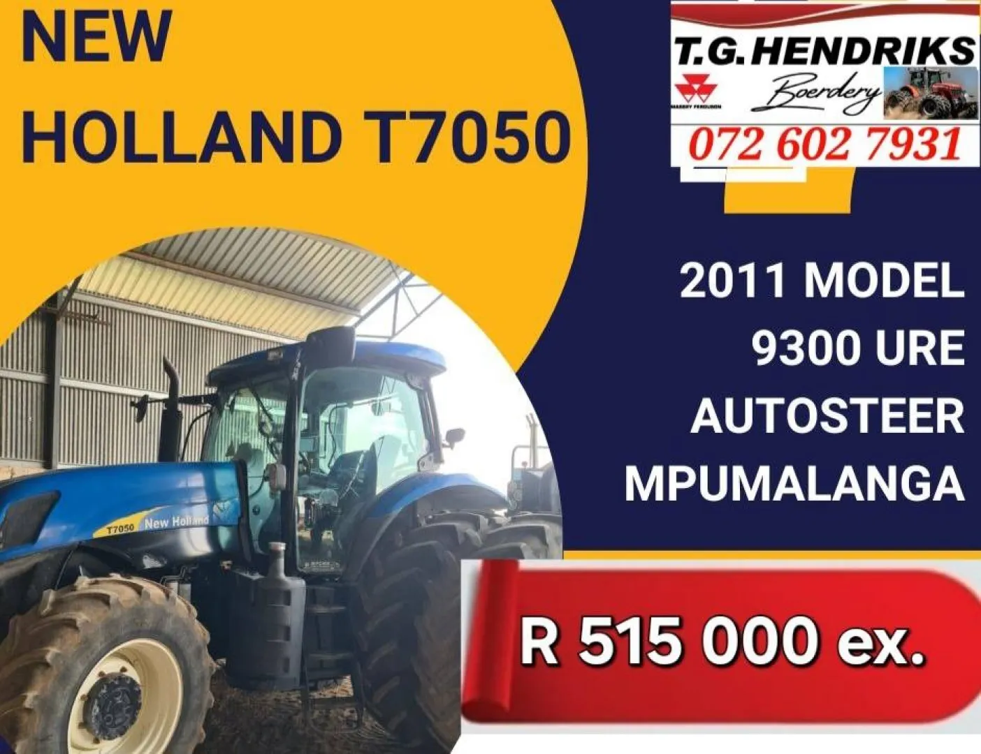New Holland T7050 | T.G Hendriks
