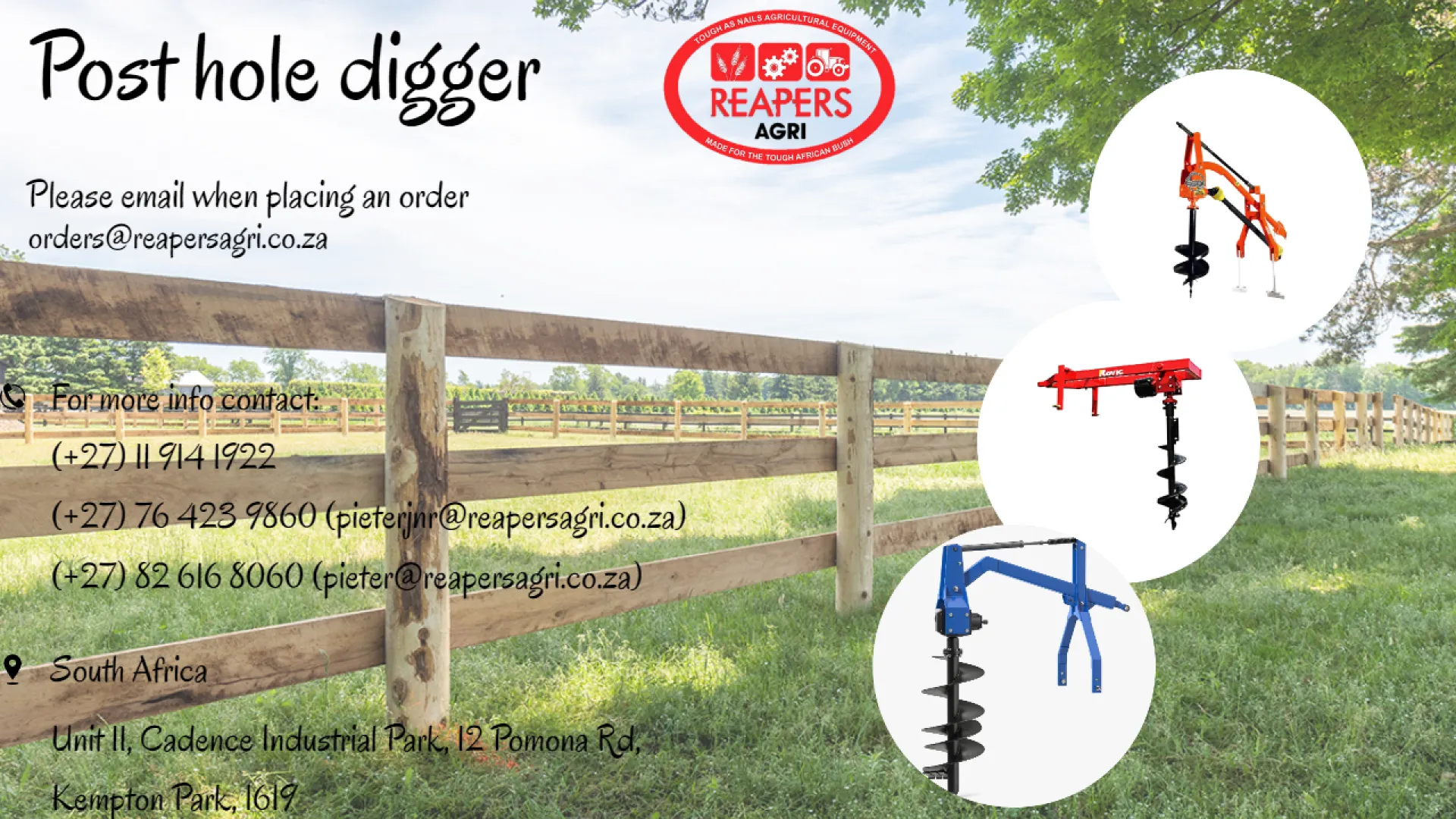 Post hole digger | Reapers Agri