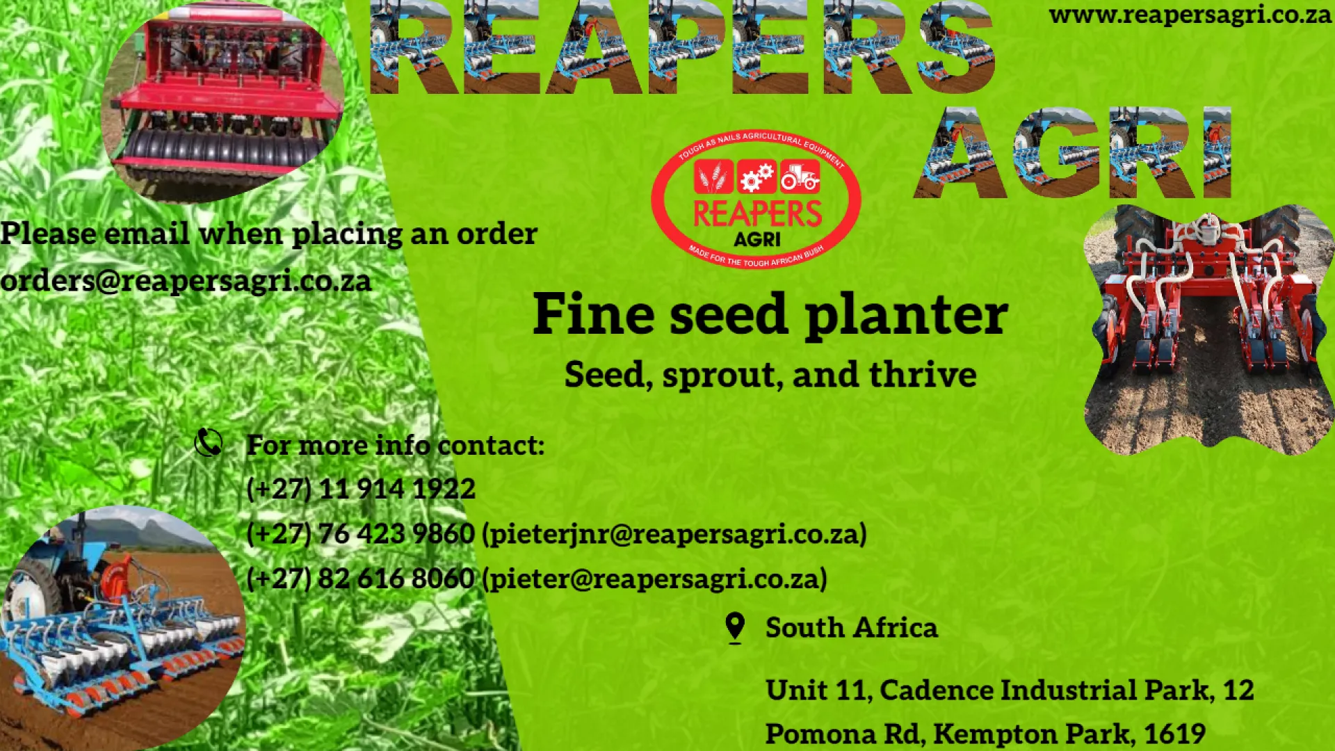 Fine seed planter | Reapers Agri