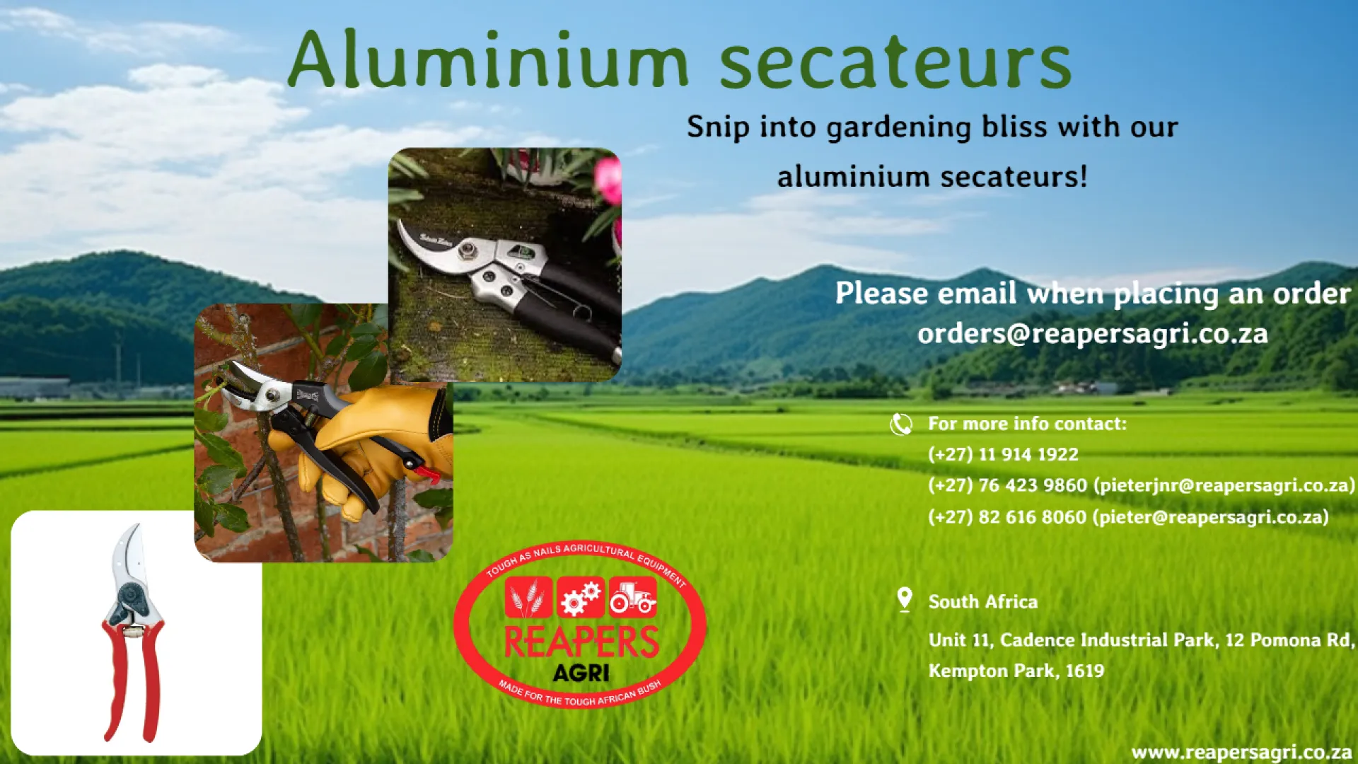 Aluminium secateurs | Reapers Agri
