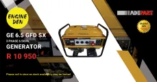 GE 6,5 GFD SX 3 phase 6,5 KVA generator | Engine Den