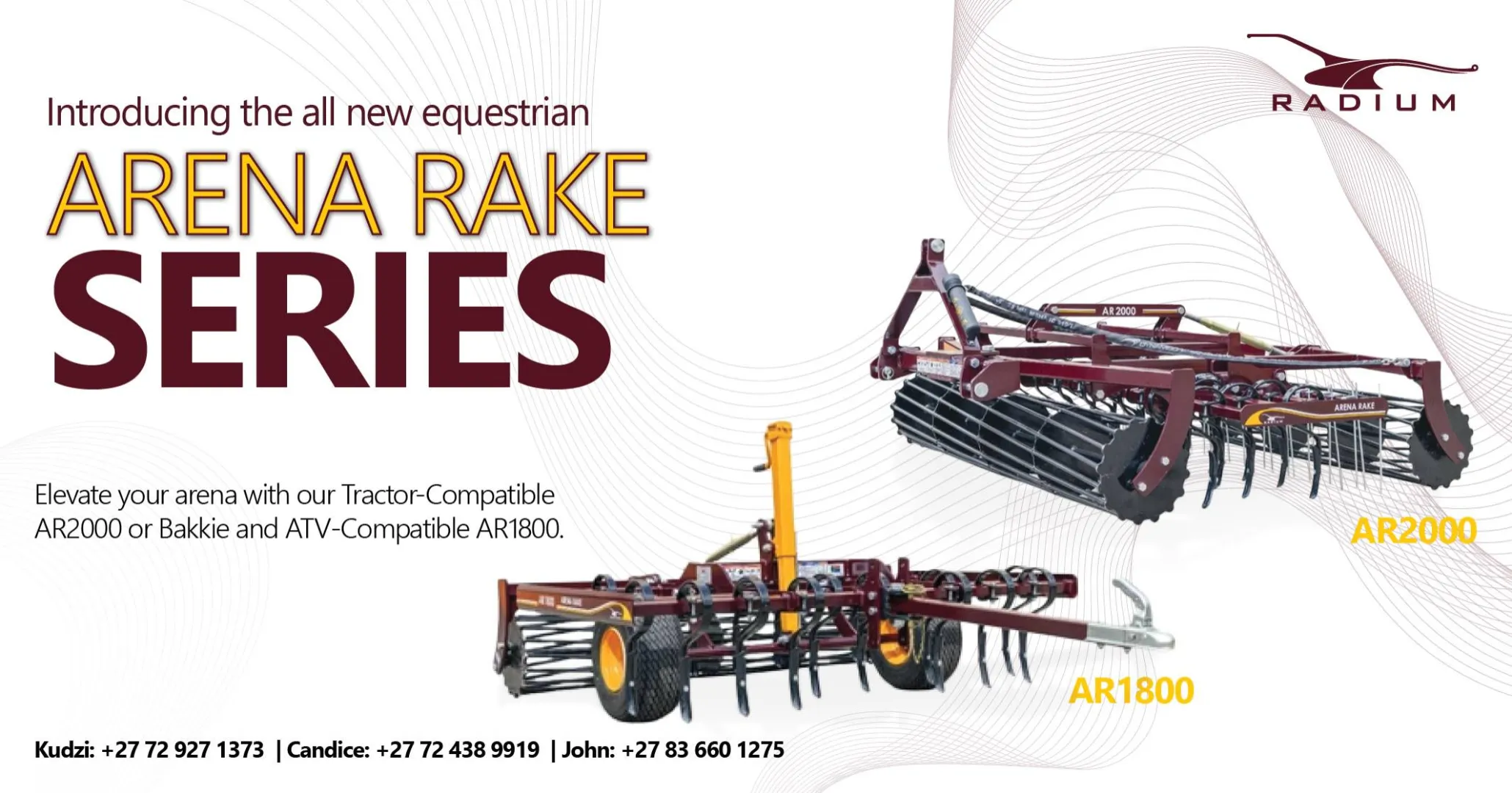 The all new equestrian arena rake series | Radium Engineering