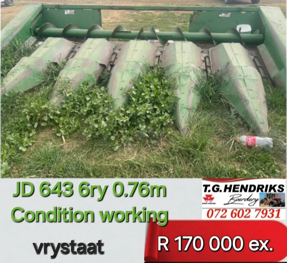 John Deere 643 6ry 0.76m | T.G. Hendriks