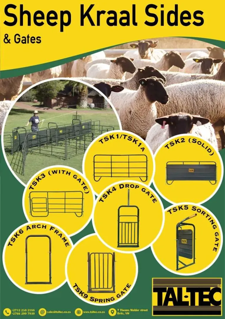 TSK3 Sheep Gated Kraal Side (1850 x 900mm) | Tal-Tec