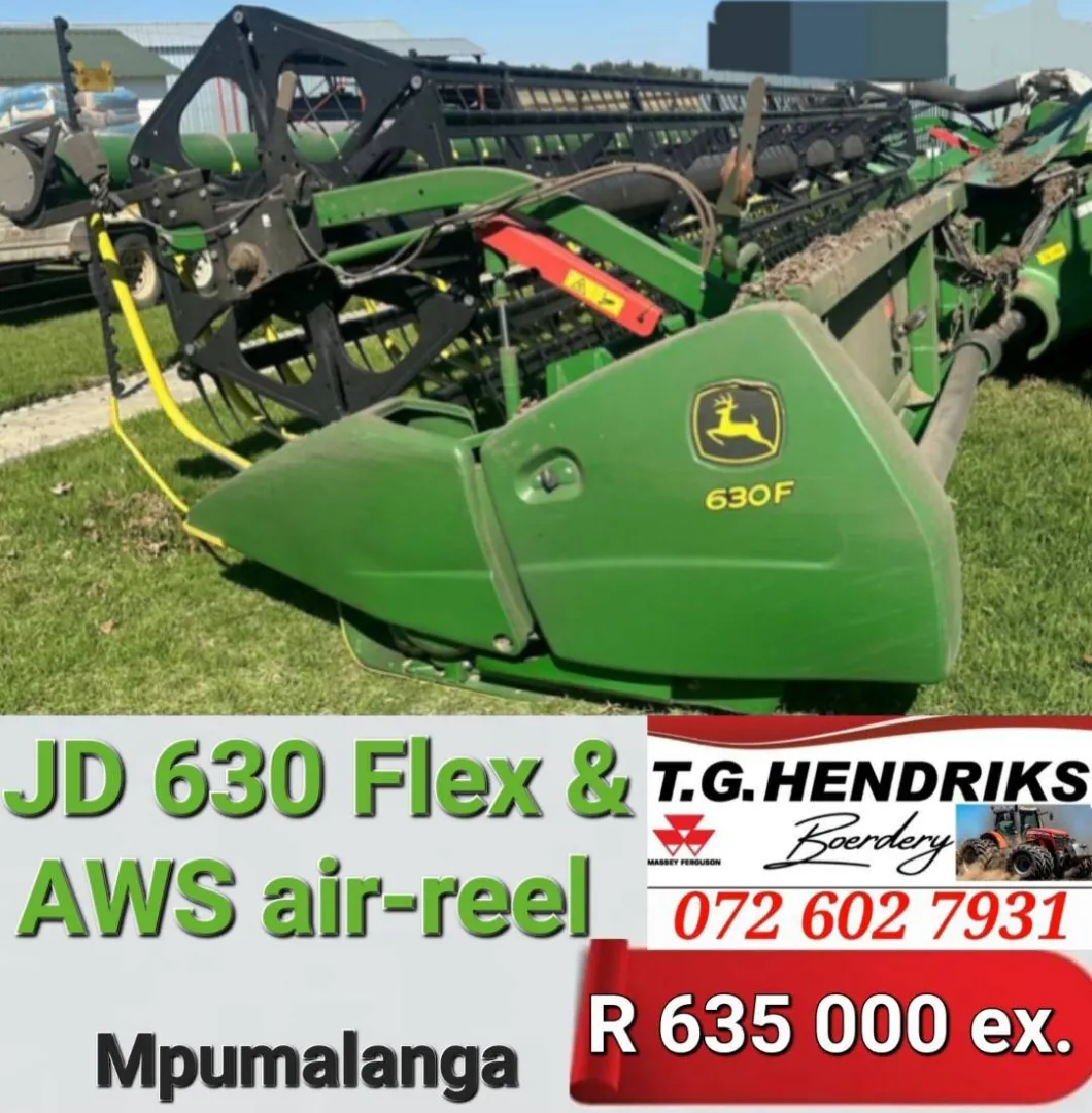 John Deere 630 Flex and AWS air reel | T.G. Hendriks
