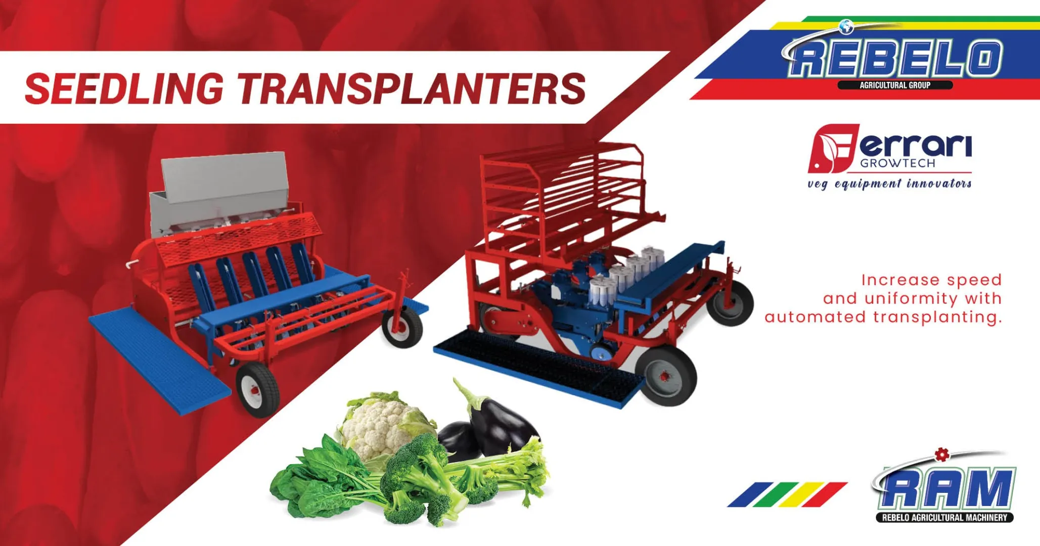 Seedling transplanters | Rebelo Agricultural Group