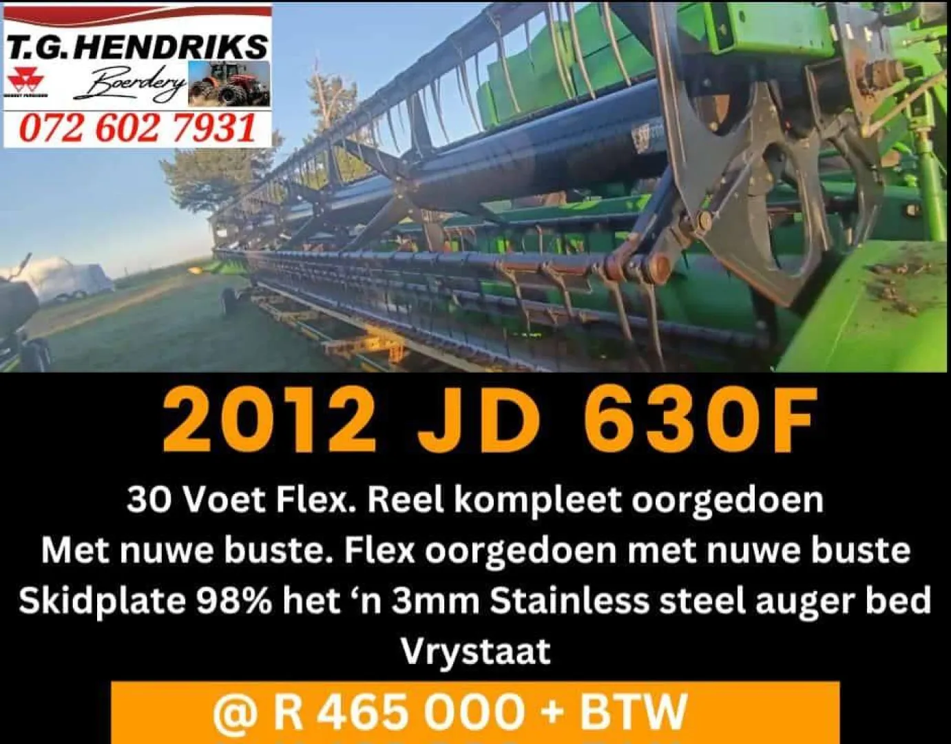 2012 John Deere 630 F | T.G Hendriks