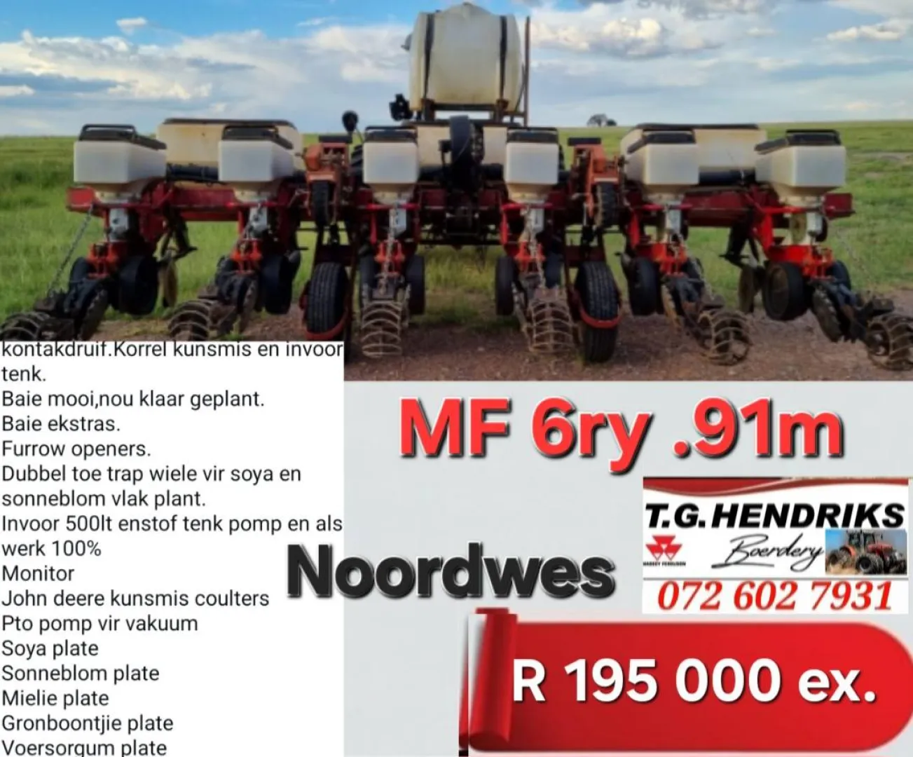 Massey Ferguson 6 ry .91m | T.G Hendriks