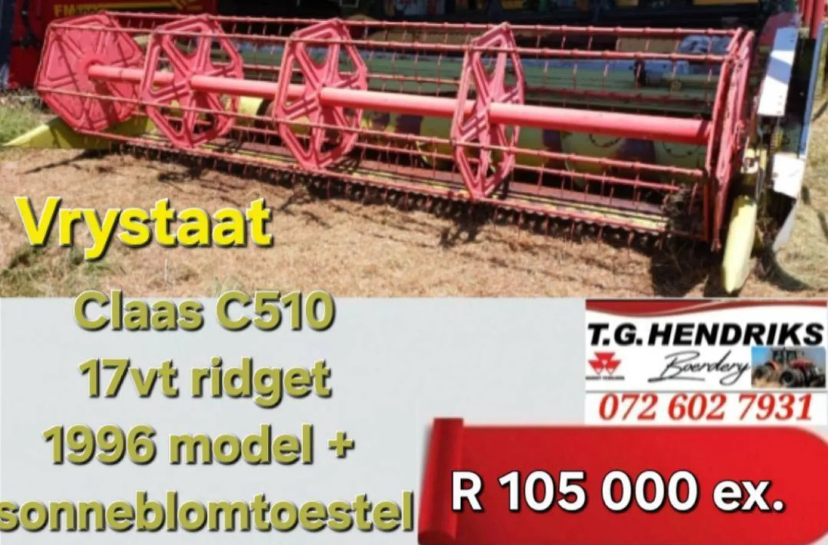 Claas C150 17vt ridget | T.G. Hendriks