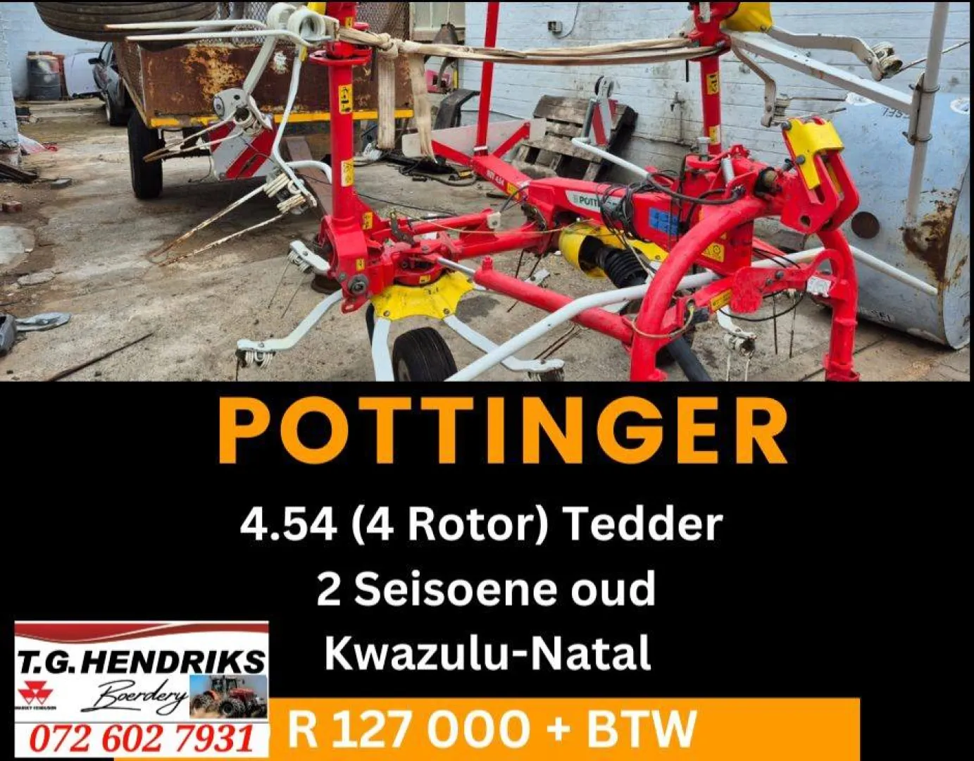 Pottinger 4.54 (4 Rotor) Tedder | T.G Hendriks