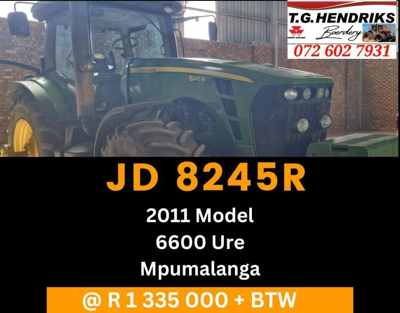 John Deere 8245 R | T.G Hendriks