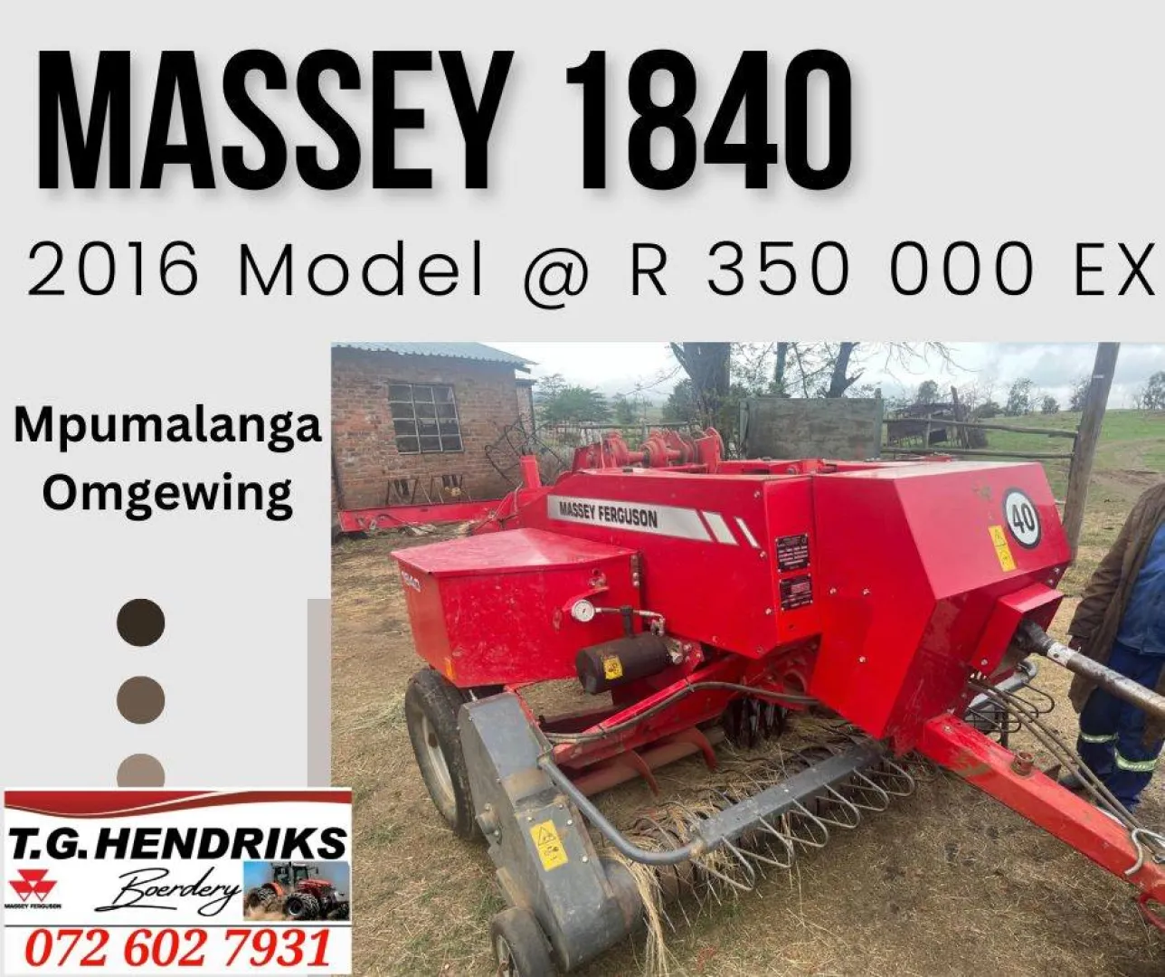 Massey 1840 | T.G Hendriks