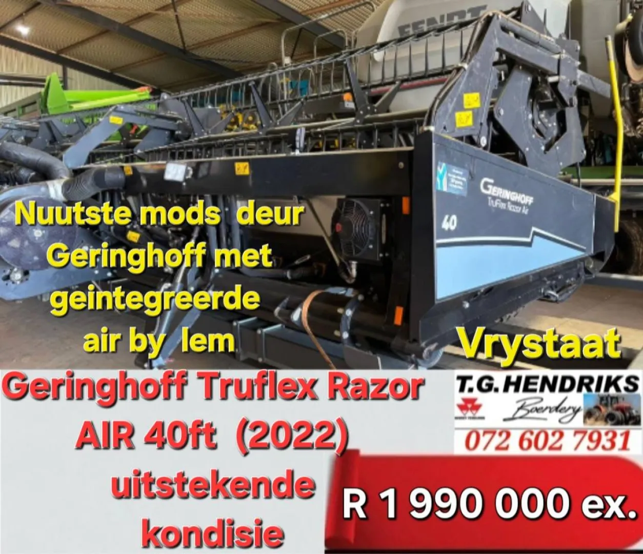 Geringhoff Truflex Razor AIR 40 ft 2022 | T.G Hendriks