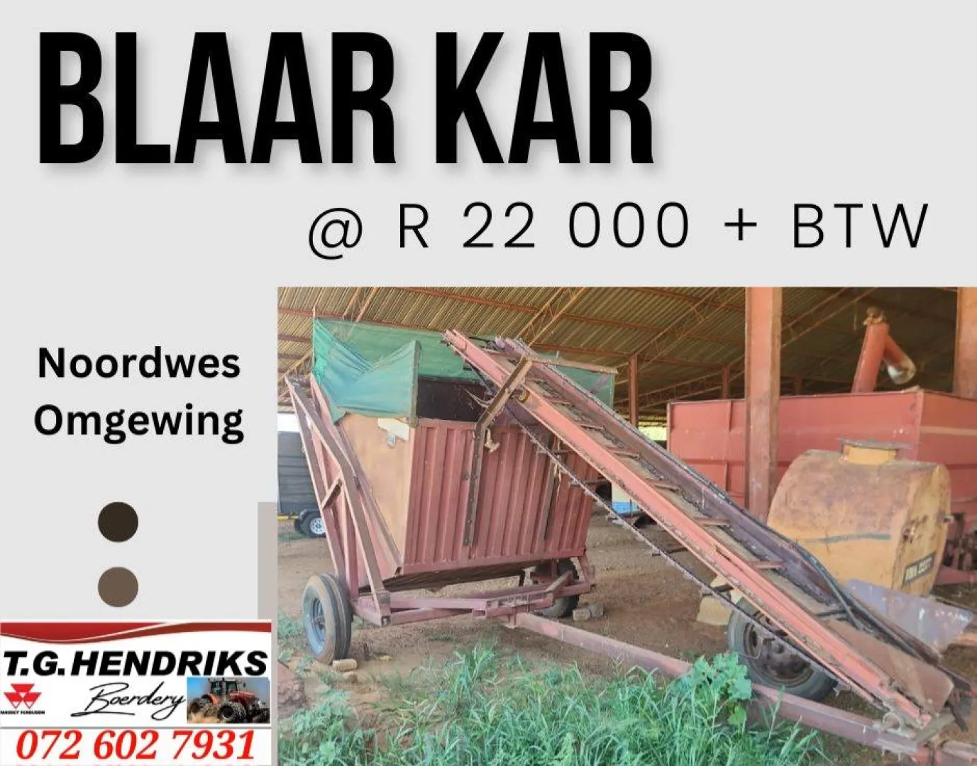 Blaar kar | T.G Hendriks