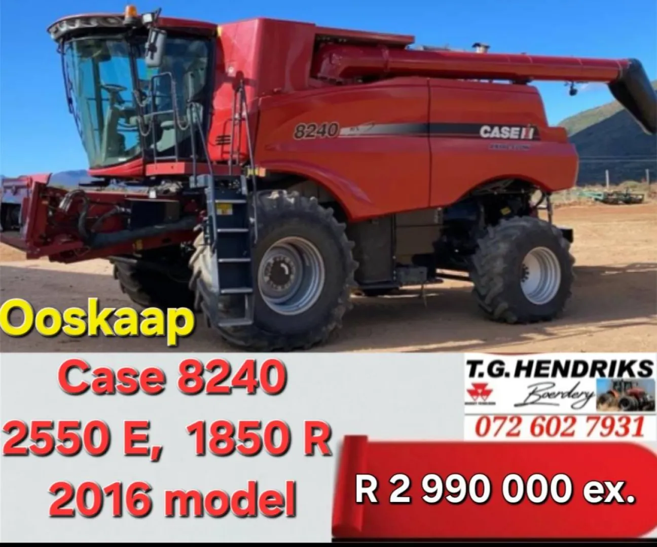 2016 Model Case 8240 | T.G Hendriks