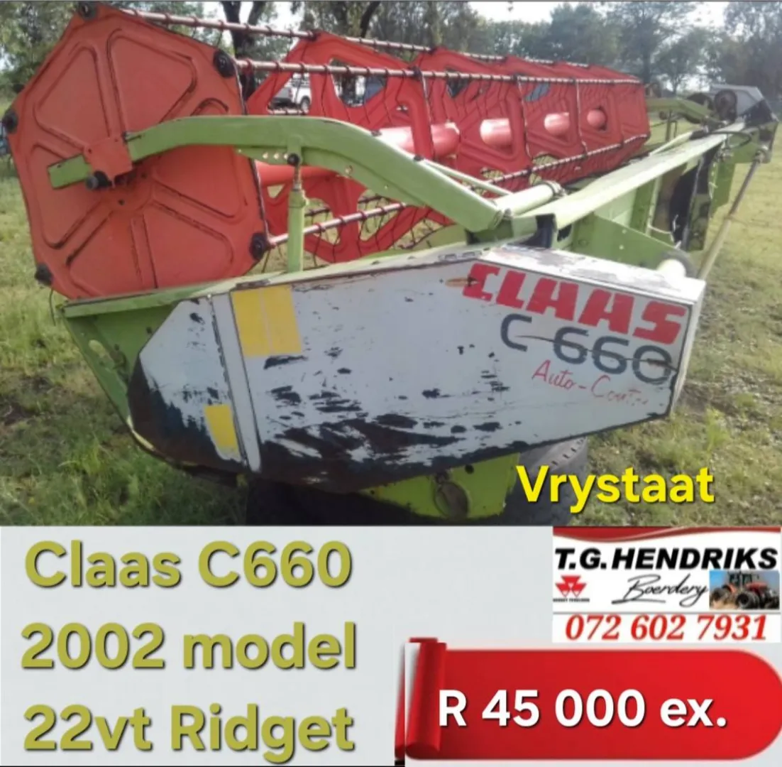2002 Claas C660 22vt Ridget tafel | T.G Hendriks