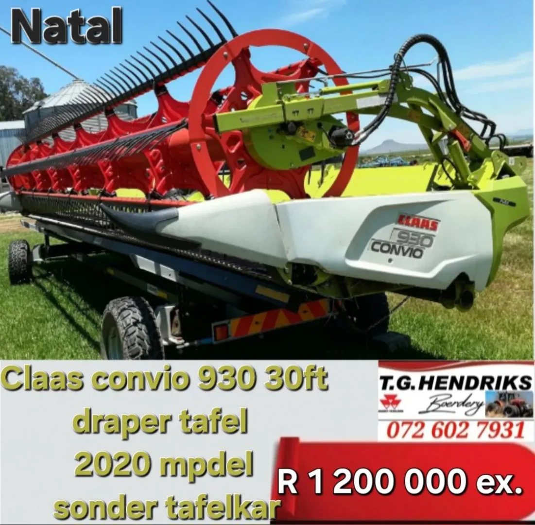 Claas Convio 930 30ft draper tafel | 2020 Model | T.G Hendriks