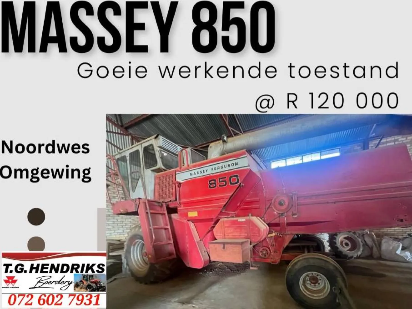 Massey Ferguson 850 | T.G Hendriks