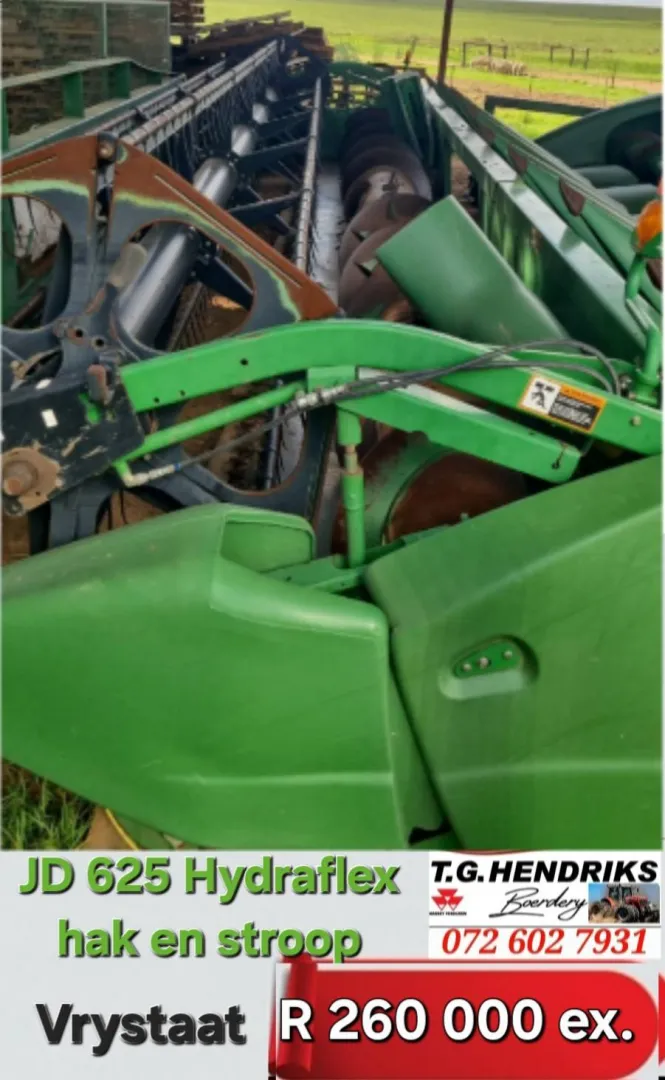 John Deere 625 Hydraflex hak en stroop | T.G Hendriks