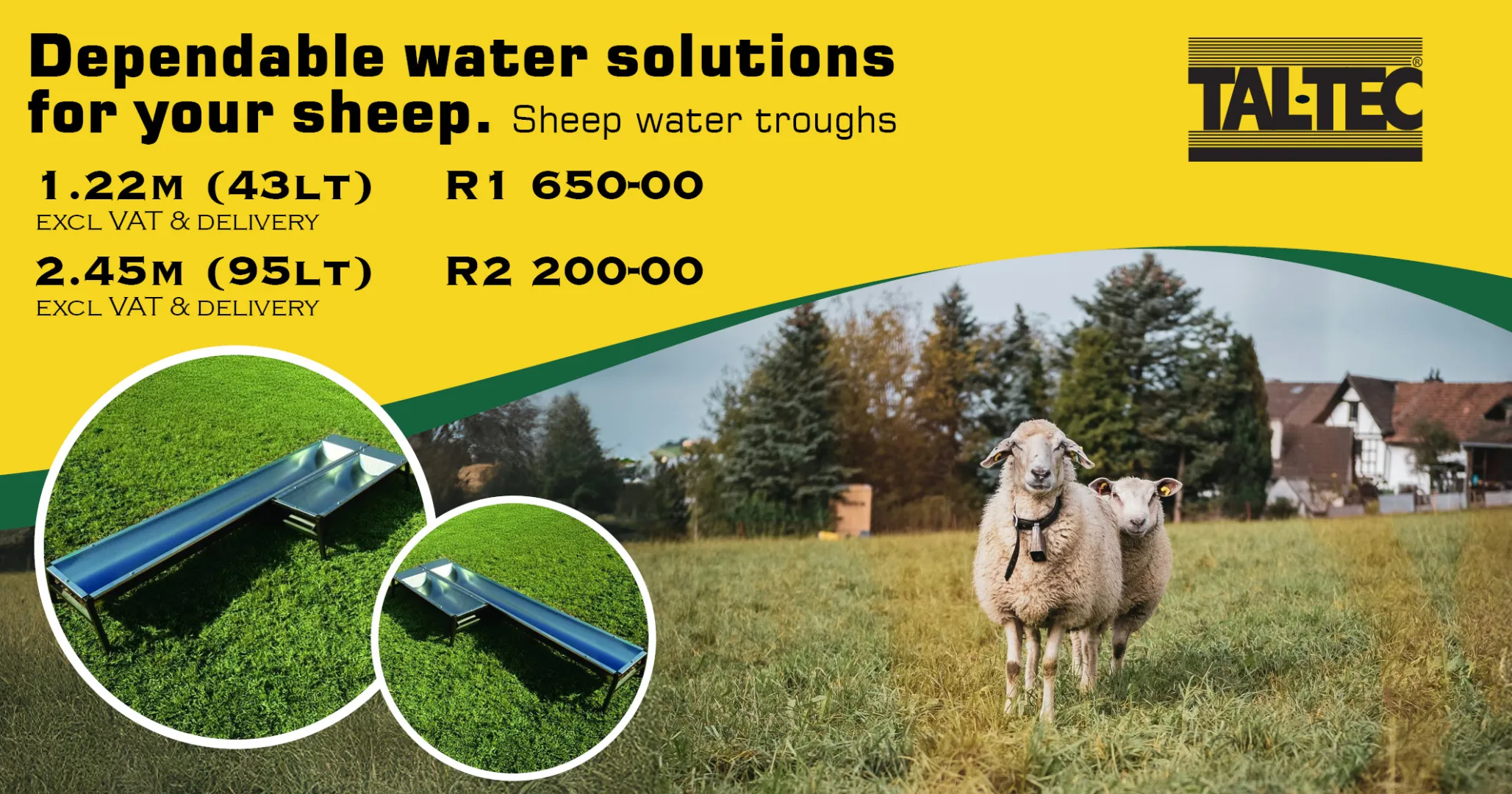 Dependable water solutions for your sheep | Water troughs | Tal-Tec