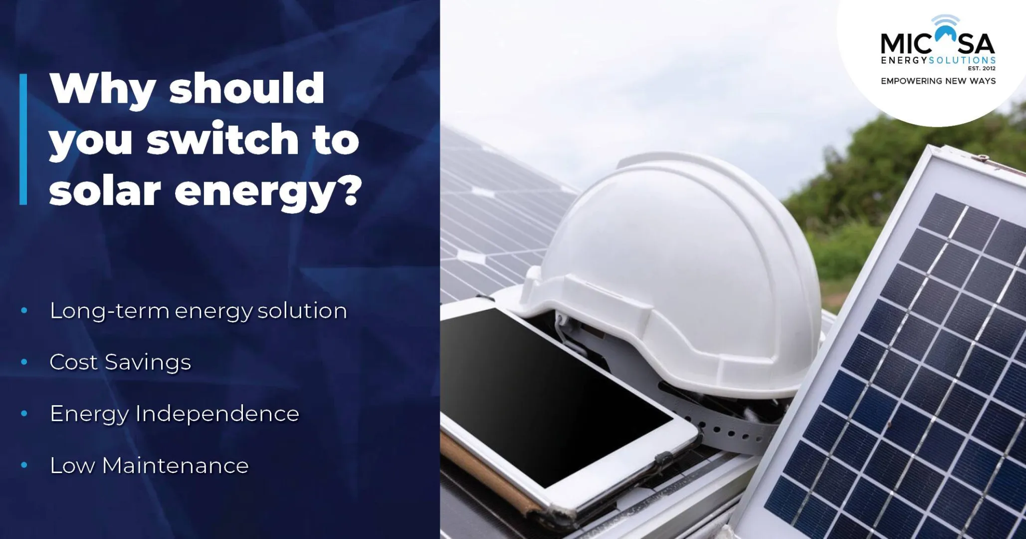 Why should you switch to solar energy | Micasa Energy Solutions