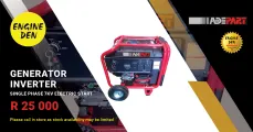 Generator inverter single phase 7 kV electric start | Engine Den