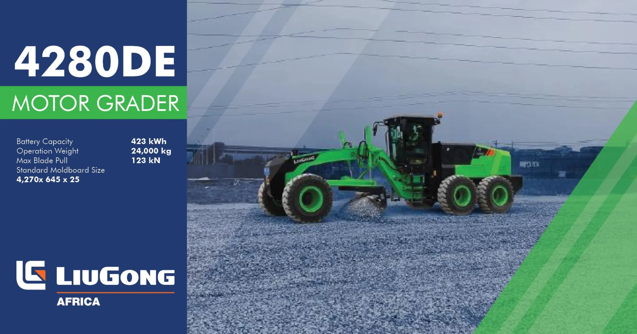 4280DE Electric motor grader | LiuGong