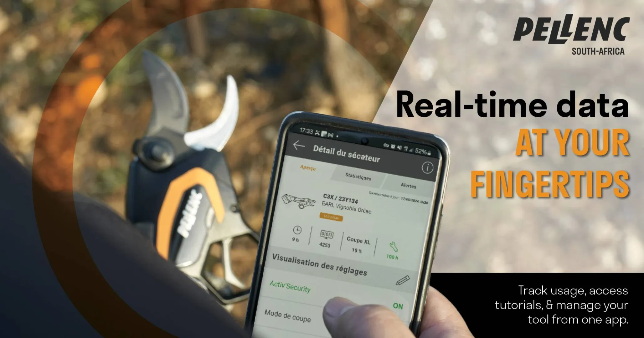 Real time data at your fingertips | Pellenc South Africa