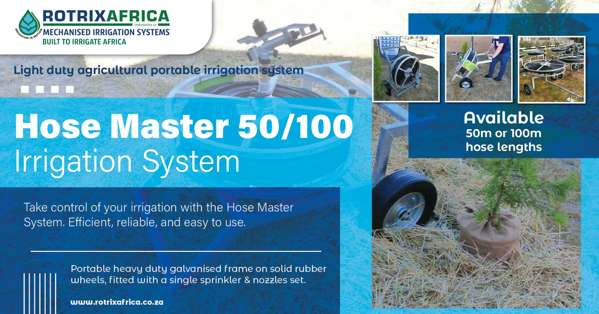 Hose Master 50 / 100 | Rotrix Africa irrigation systems