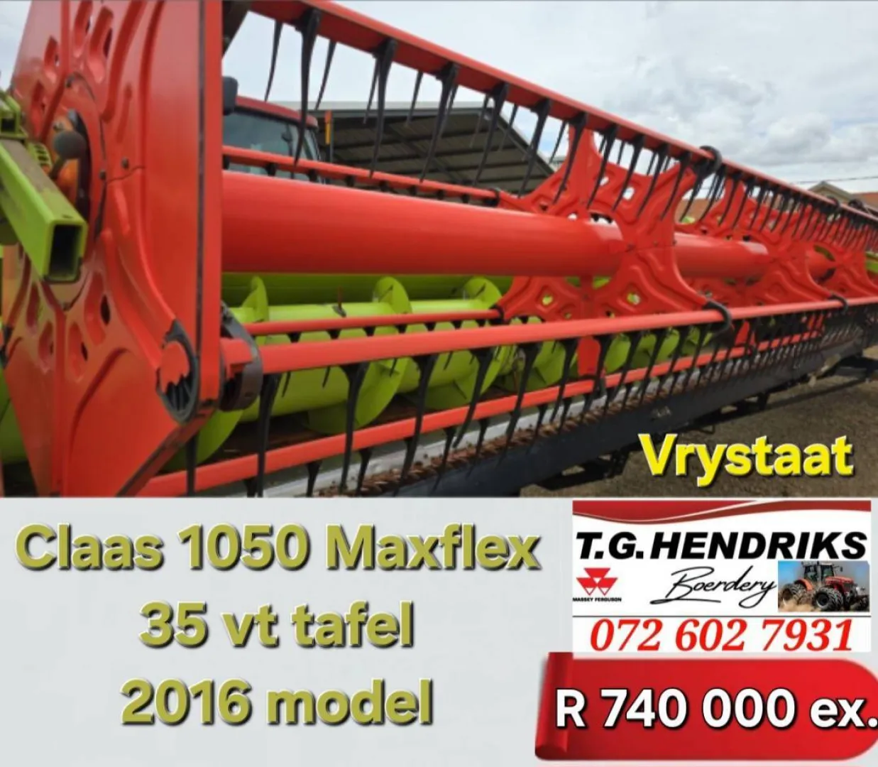 Claas 1050 Maxflex 35 vt tafel | T.G. Hendriks