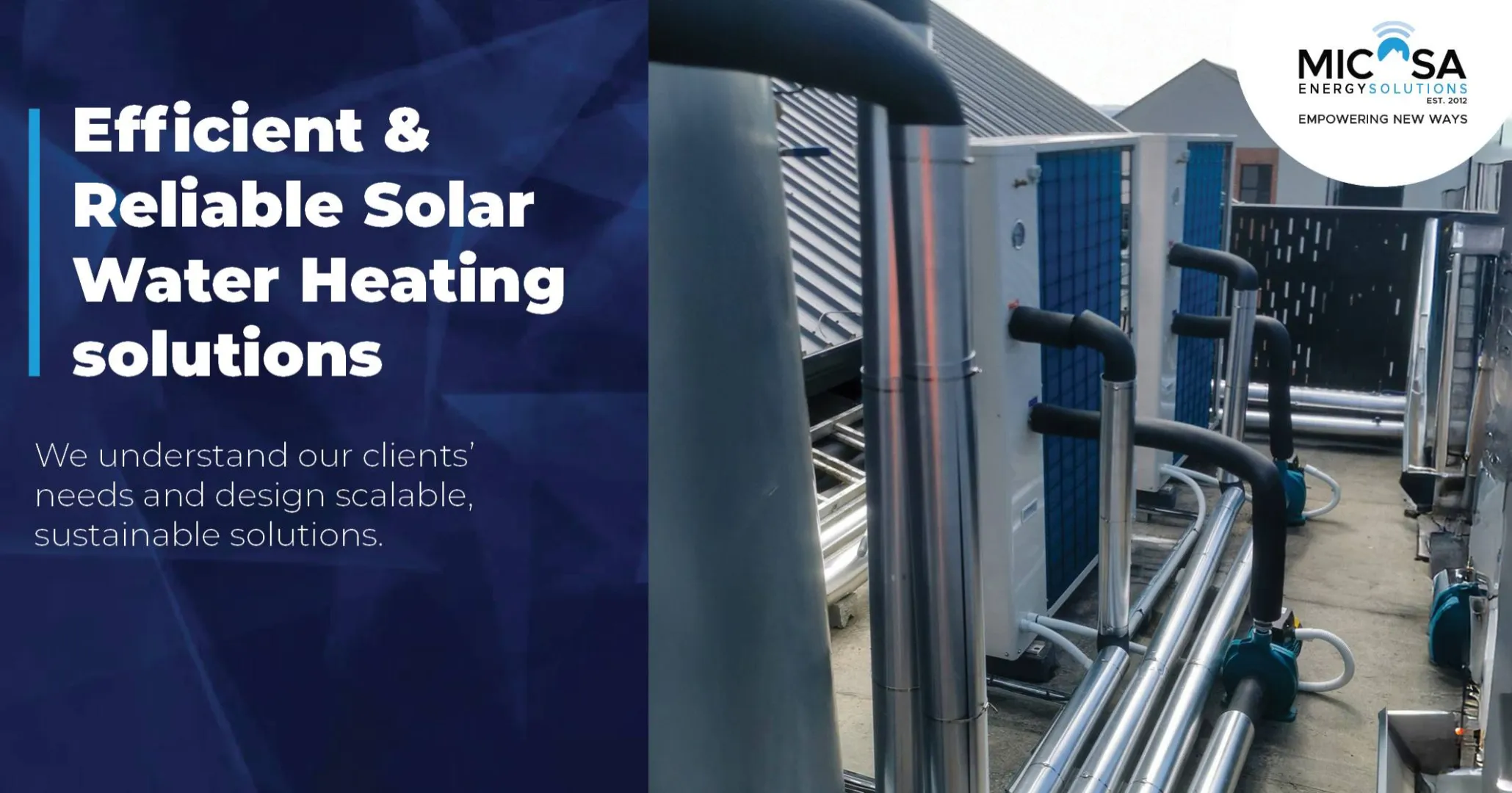 Efficient &amp; reliable solar water heating solutions | Micasa Energy Solutions