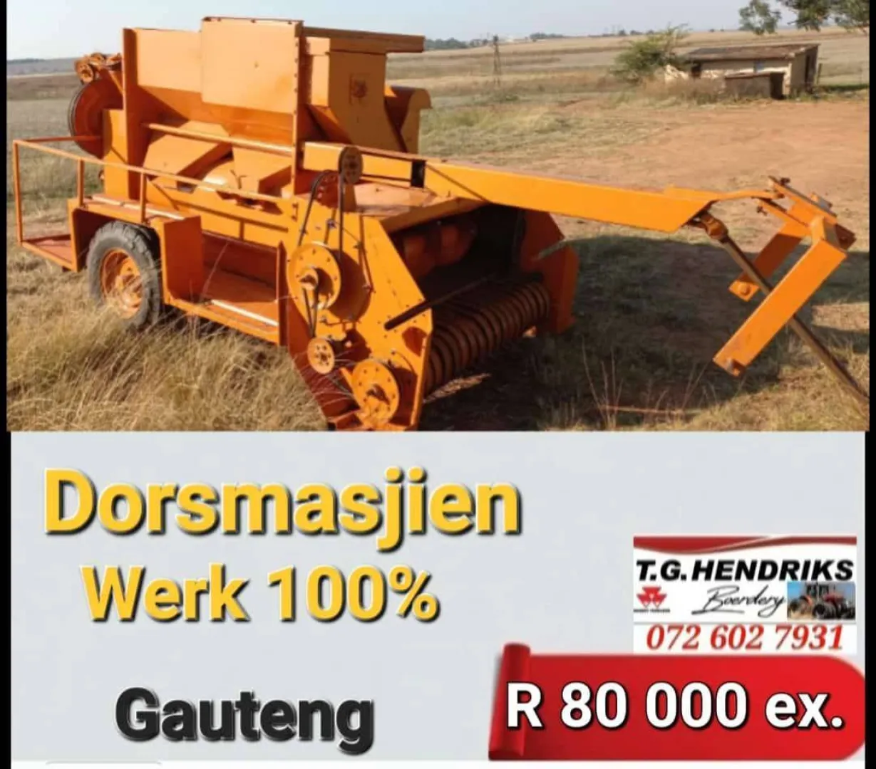 Dorsmasjien Werk 100% | T.G. Hendriks