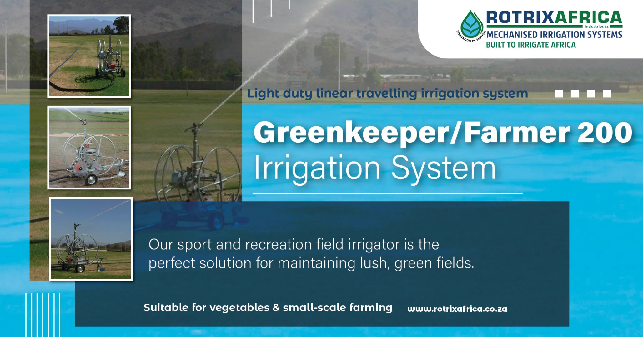 Greenkeeper / Farmer 200 | Rotrix Africa Irrigation Systems