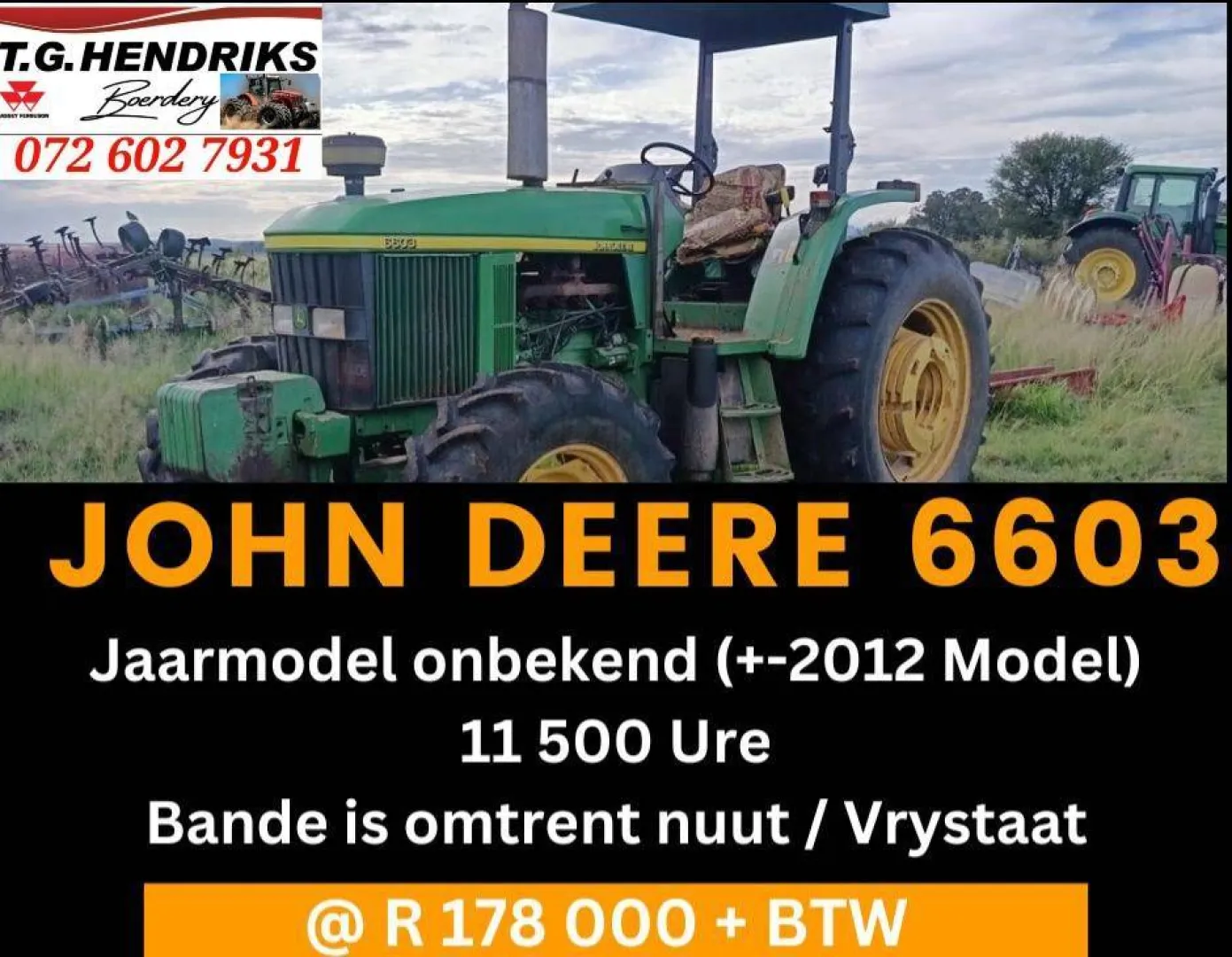 John Deere 6603 | T.G. Hendriks
