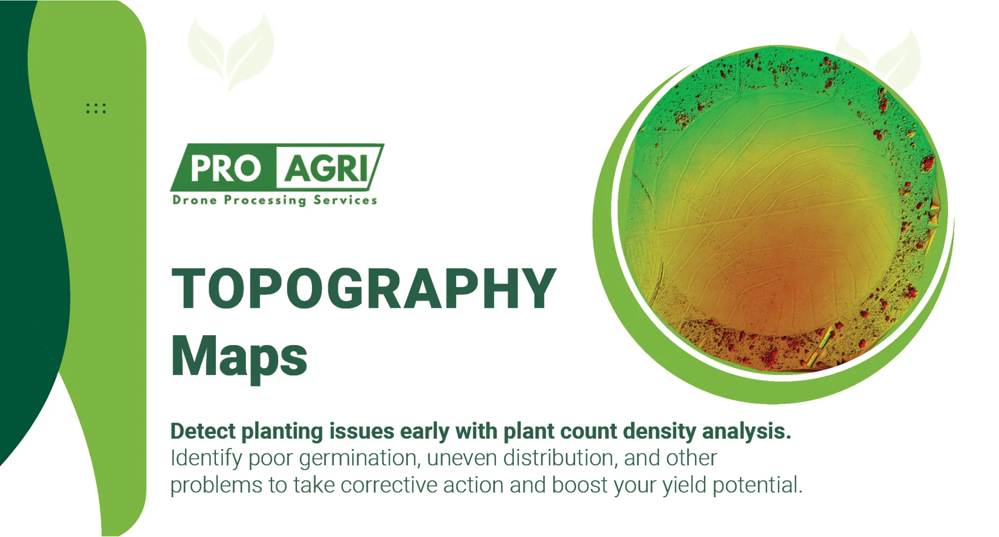 Topography maps | Plant count density analysis | Pro-Agri Drone Processing Services
