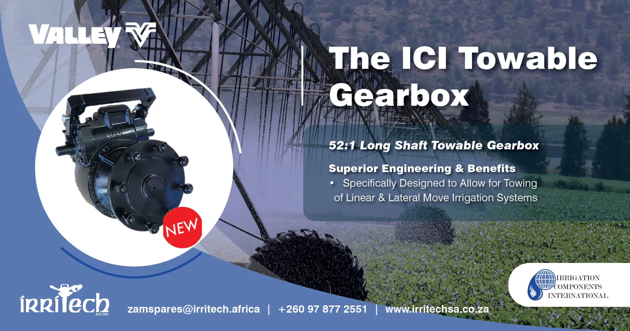 Built for mobility, engineered for performance | The ICI long shaft towable gearbox | Irritech
