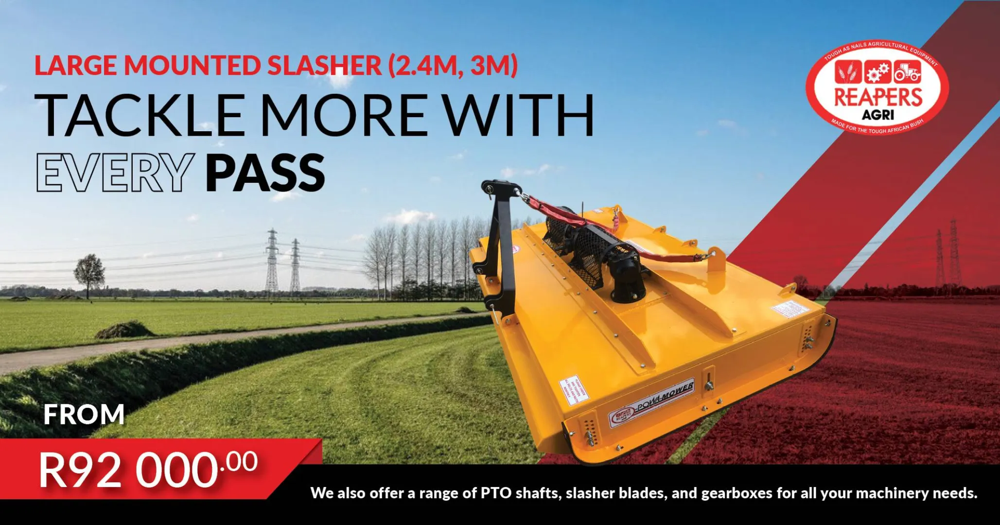 Tackle more with every pass | Large mounted slashers | Reapers Agri