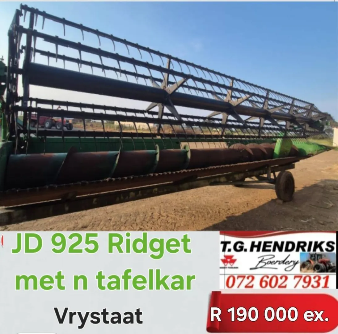 John Deere 925 Ridget met n tafelkar | T.G. Hendriks