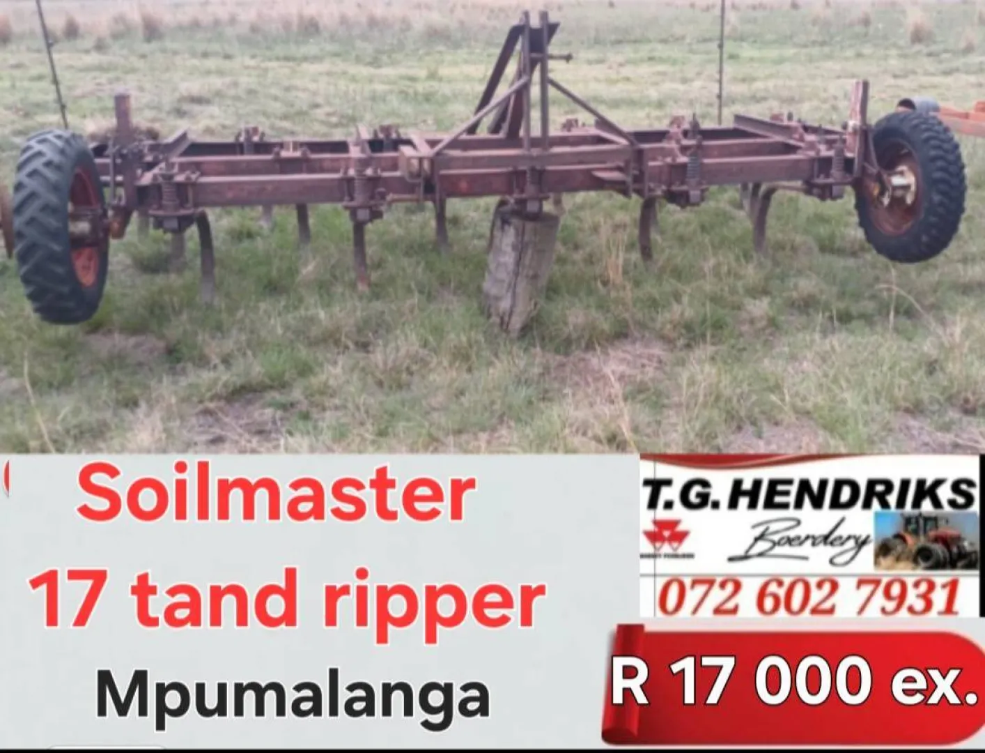 Soilmaster 17 Tand ripper | T.G. Hendriks