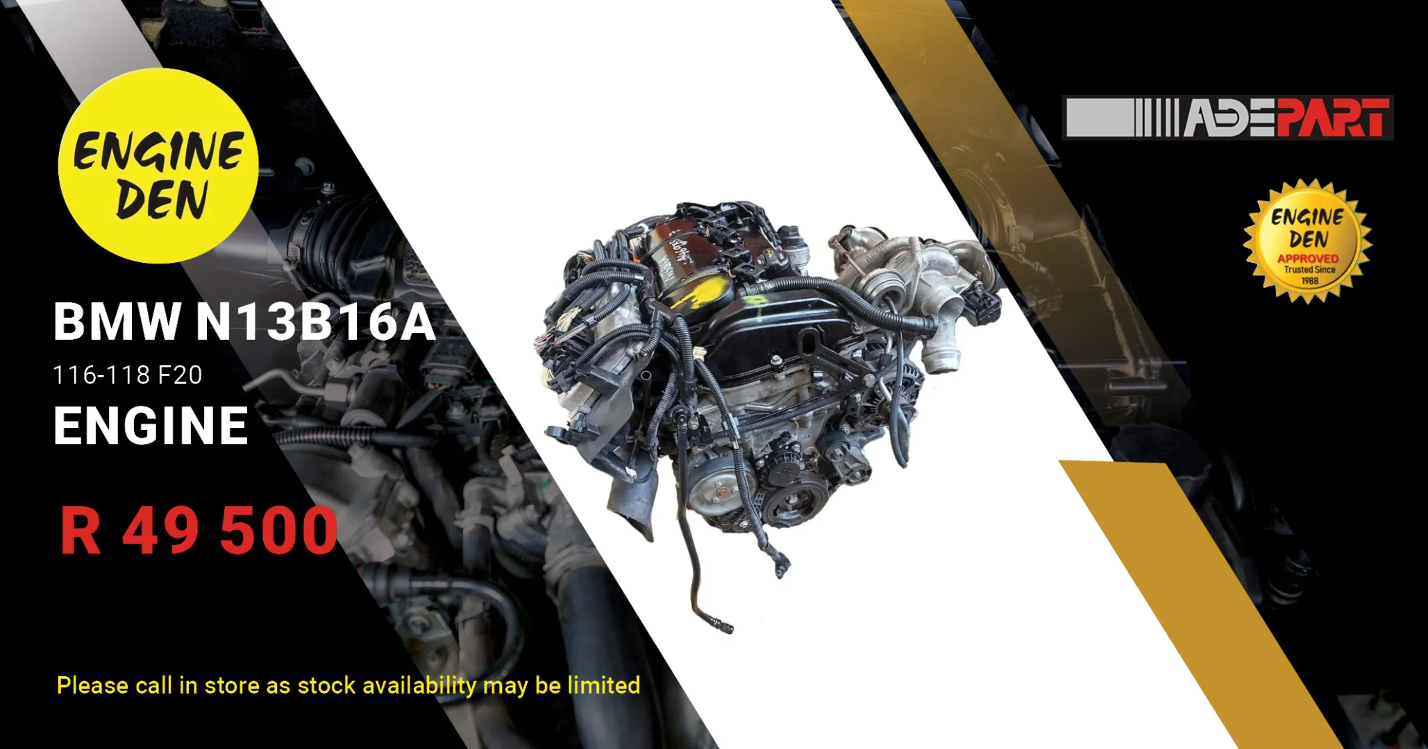 BMW N13B16A 116-118 F20 engine | Engine Den