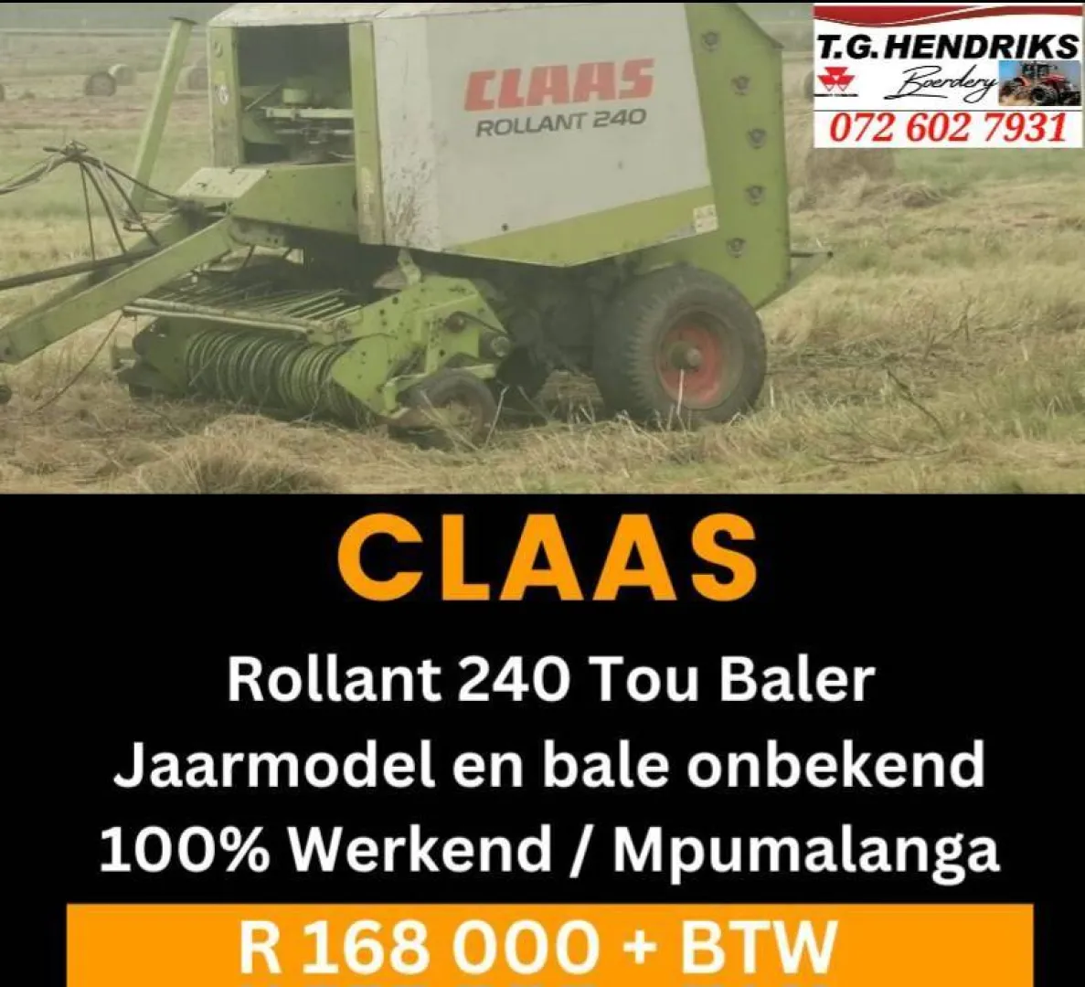 Claas Rollant 240 Tou Baler | T.G. Hendriks