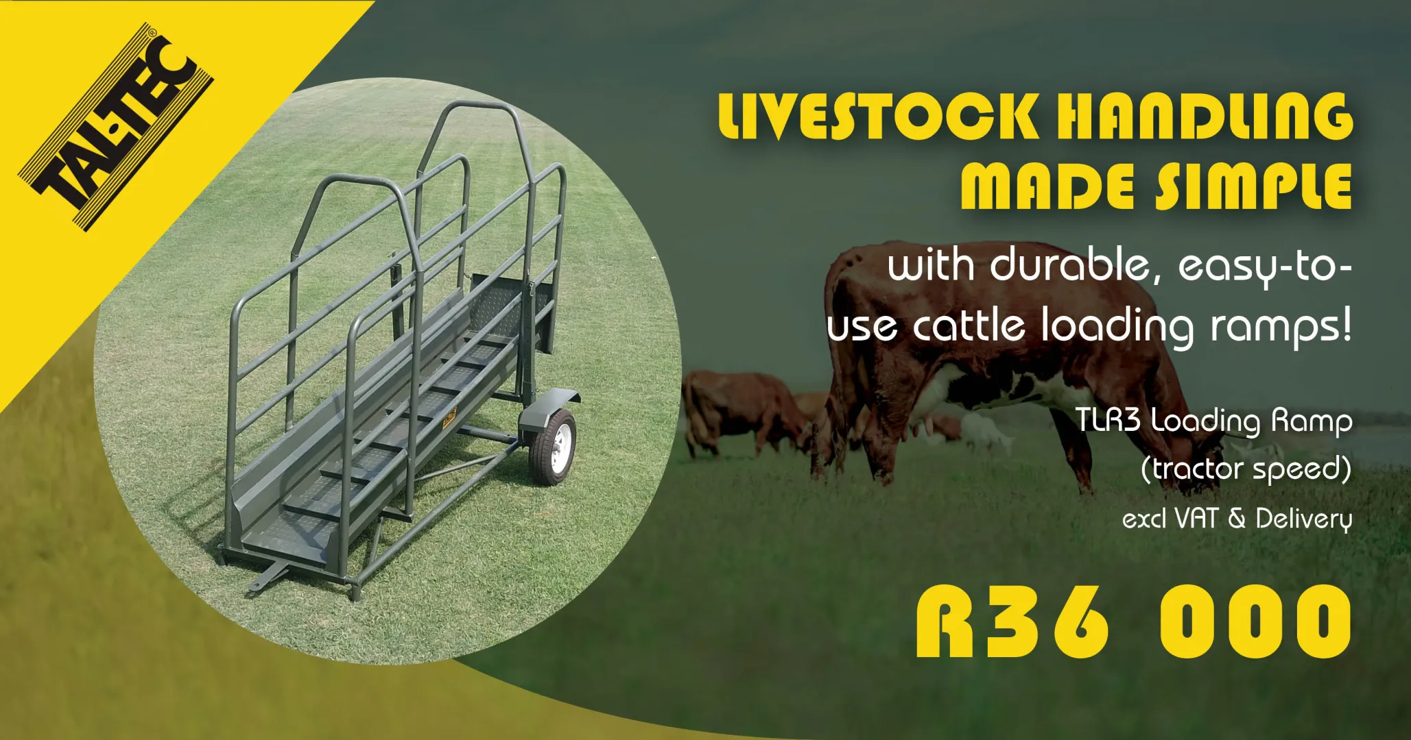 Livestock handling made simple | TLR3 Loading ramp (tractor speed) | Tal-Tec