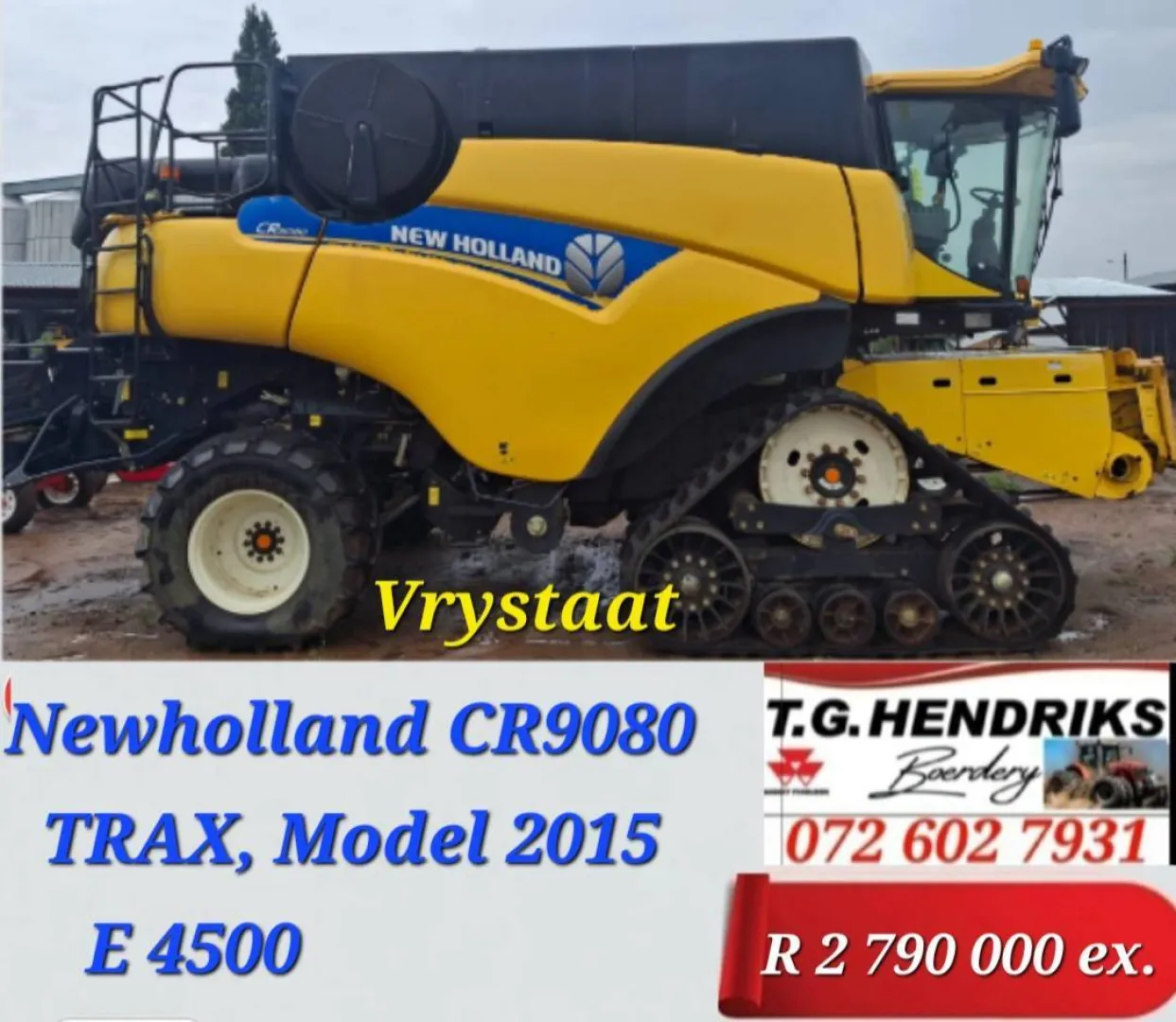Newholland CR9080 Trax / 2015 model E 4500 | T.G. Hendriks