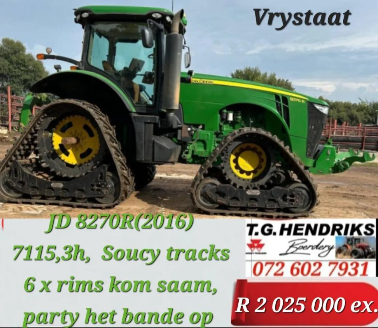 John Deere 8270R / 2016 / 7115.3h | T.G. Hendriks