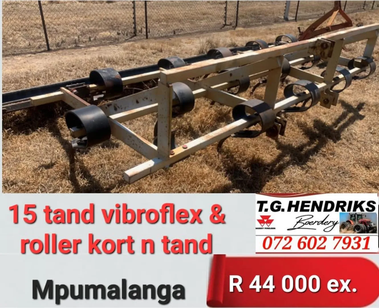 15 Tand vibroflex &amp; roller | T.G Hendriks boerdery