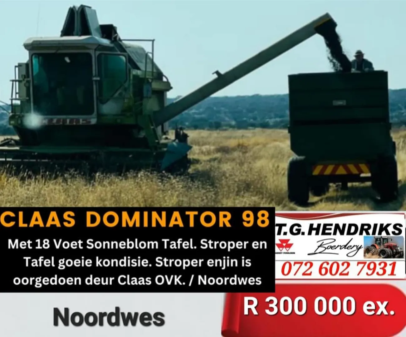 Claas dominator 98 | T.G Hendriks boerdery